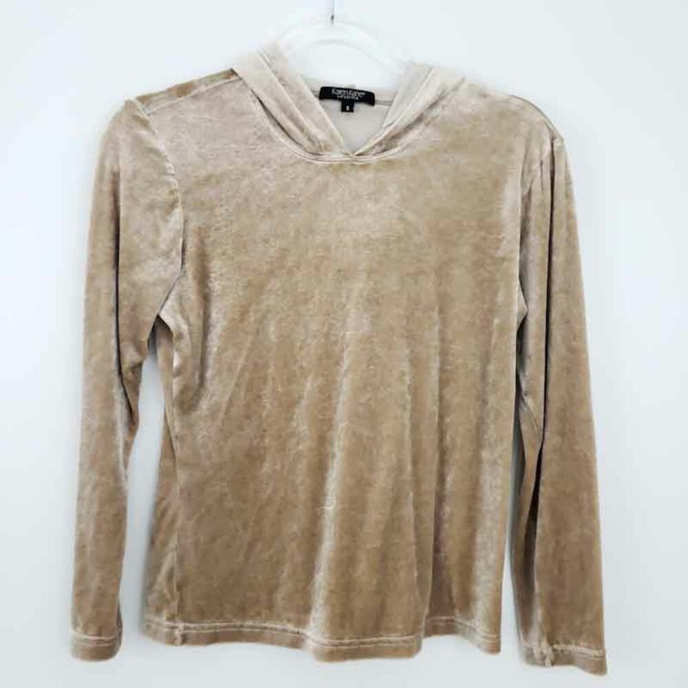 Karen Kane Velour Hoodie Shirt Small